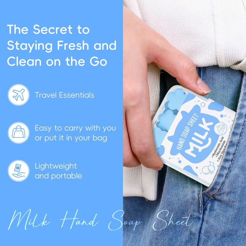 Scrubs & Bodys Treatments Disposable Milk Flavored Soap Tablets Portable Soap Paper Students And Children Carry Mini Petal Hand Washing Tablets_voghion.com