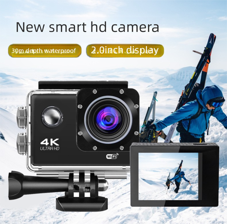 Videocámara deportiva de buceo WiFi 4K DV HD impermeable para exteriores_voghion.com
