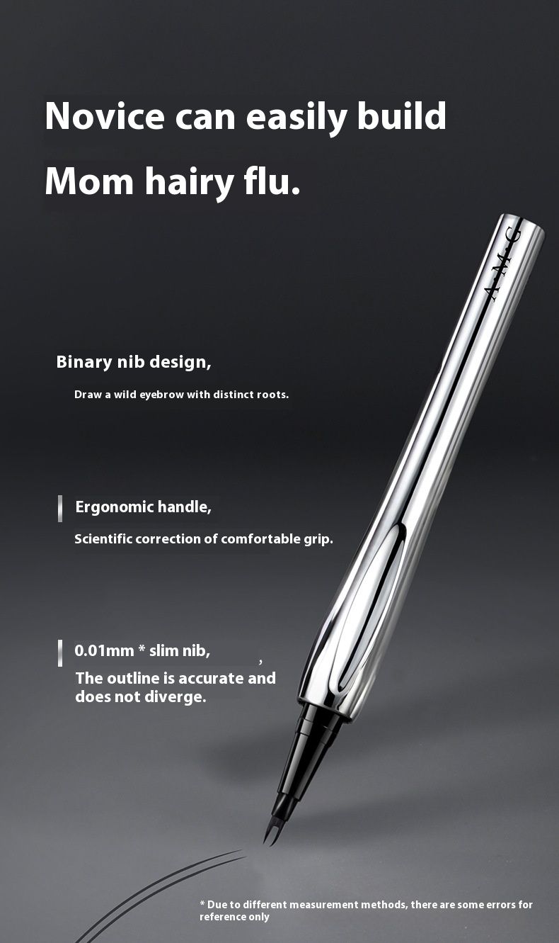 A. M. G Gespaltener Augenbrauenstift, wasserfest, verwischt nicht, extrem feiner Eyeliner, flüssiger Stift, Hair Flu Wild Eyebrow, stereoskopischer Augenbrauenstift_voghion.com