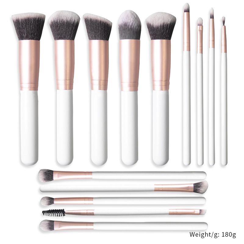 14-teiliges Make-up-Set, loses Puder, Foundation-Pinsel, weiche Borsten, Cangzhou_voghion.com