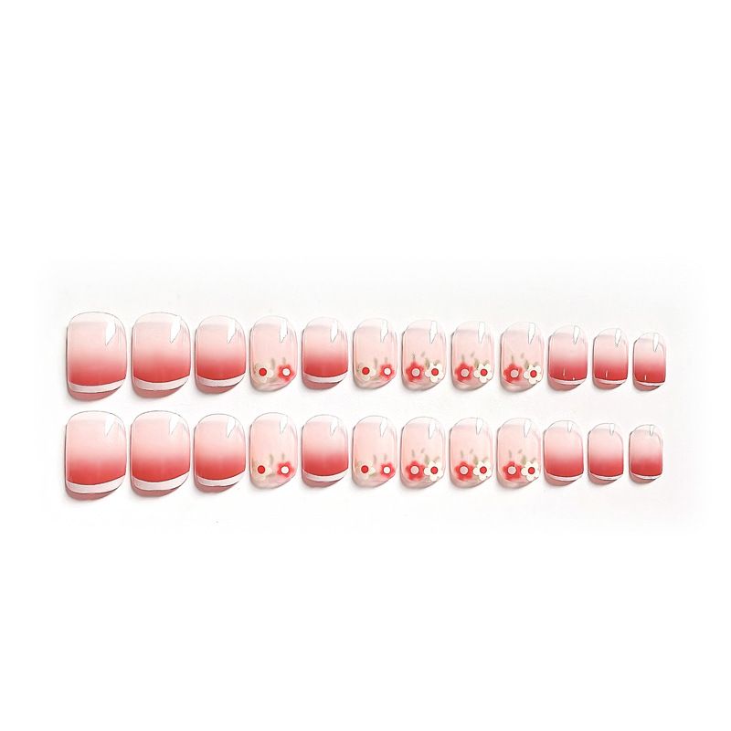 Wearable small flowers, short style, wearing detachable nail patches, finished Y24_voghion.com