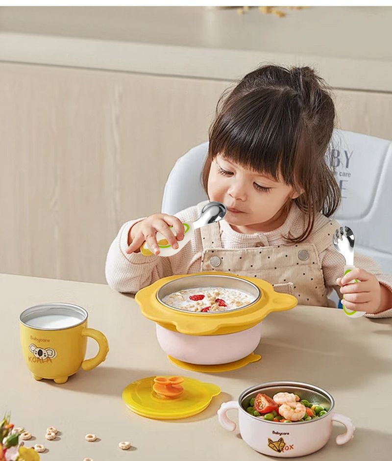 Mother & Kids Baby Independent Feeding Food Spoon 316 Stainless Steel Baby Learning To Eat Training Children Special Short Handle Spot_voghion.com
