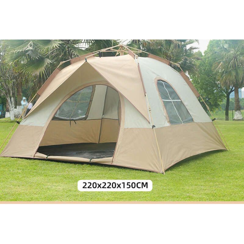 Tienda de campaña para exteriores, playa, portátil, plegable, totalmente automática, apertura rápida, para parque, camping, conjunto completo, gruesa, resistente a la lluvia_voghion.com