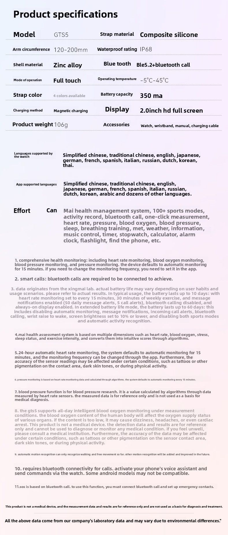 2025 Cross-border GTS5 Smart Watch Heart Rate Blood Oxygen Health Monitoring Sports Bluetooth Call Remote Control_voghion.com