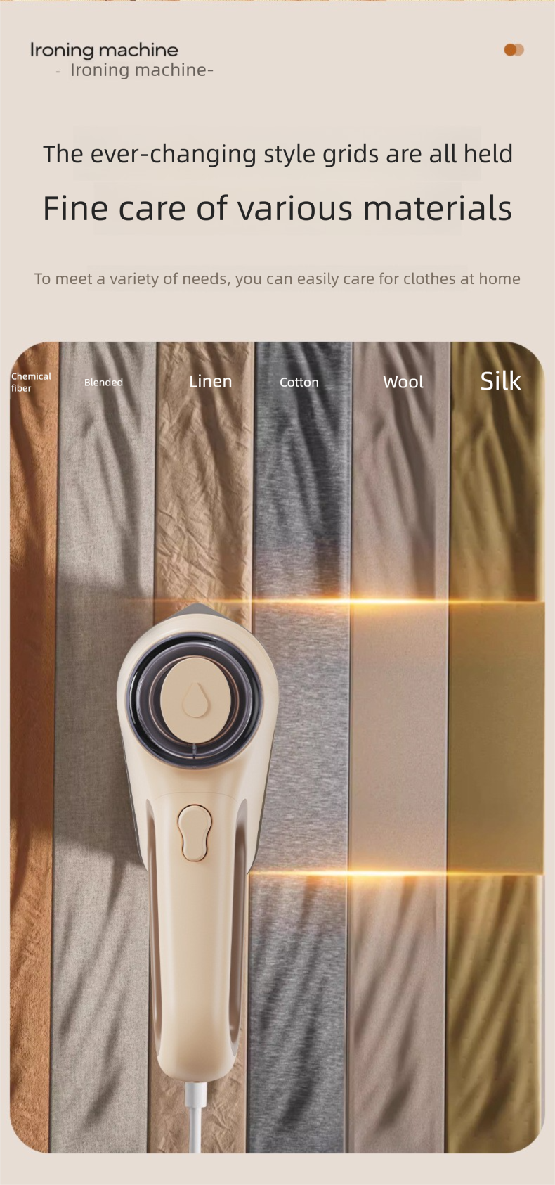 2-in-1-Dampfbürste, Dampfgarer für Kleidungsstücke, tragbares Handbügeleisen zum schnellen Bügeln, faltbarer Reisedampfer_voghion.com