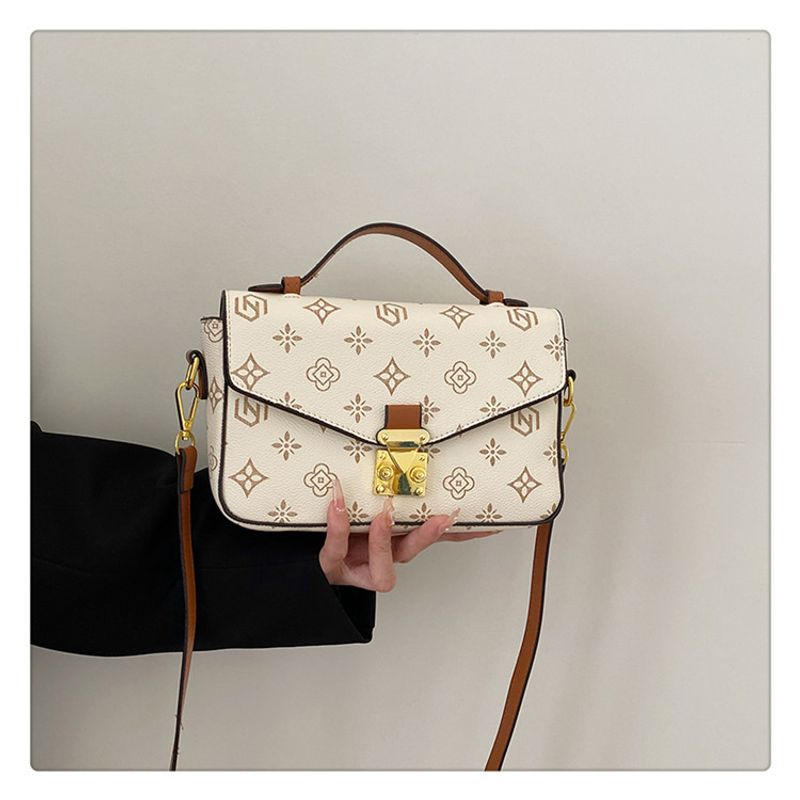 Modetryckt 2023 Nytt mode koreansk stil Enkelaxel Crossbody Handhållen liten fyrkantig väska för kvinnor_voghion.com