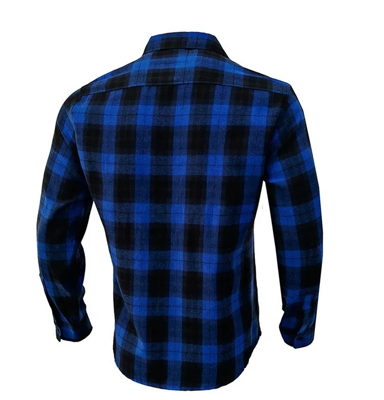 Frühling Herbst Neue Flanell Langarm Kariertes Hemd Männer Casual Lose Einreiher Revers Hemd Männlich Kostenloser Versand Artikel Für männer_voghion.com