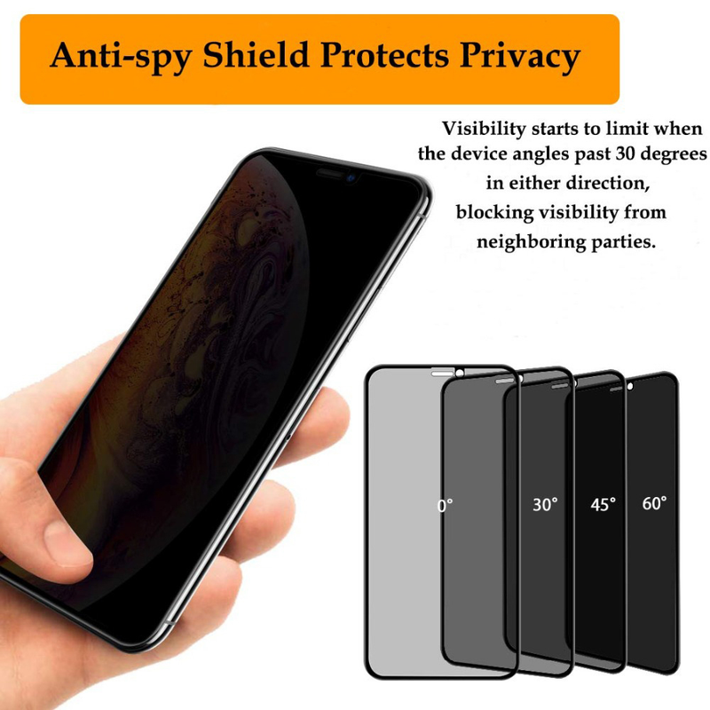 Anti-Spionage-Glas für Xiaomi Redmi Note 11 10 9 8 9s 10c 9T 9C 10A Poco X5 Pro X4 GT F4 X3 F3 12T 11T 11 Lite 10T Displayschutzfolie_voghion.com