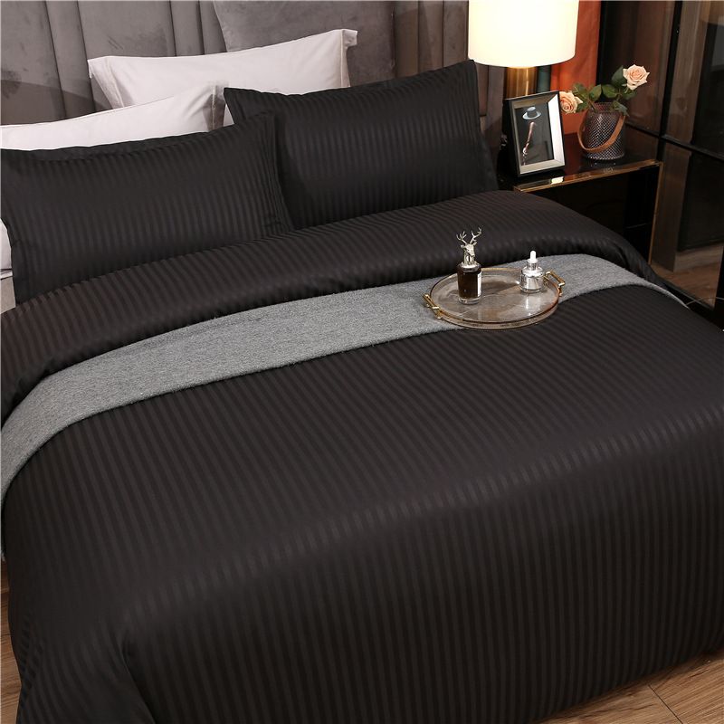 Jacquard-Satin-Bettbezug-Set, luxuriöse 3-teilige Bettwäsche, Kissenbezüge inklusive, knitterfrei, weich_voghion.com