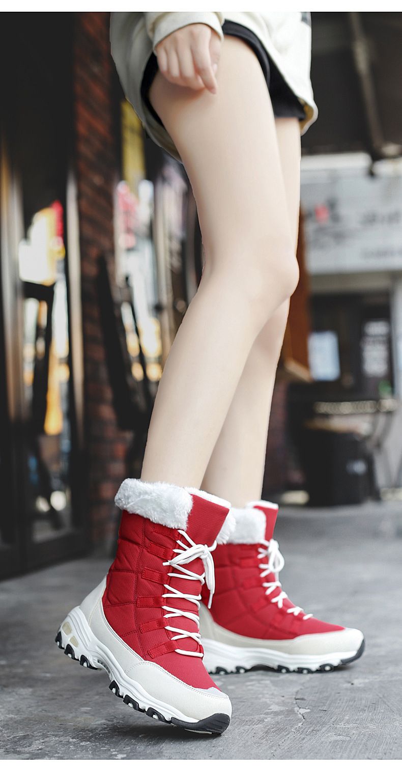 Novas botas femininas quentes de inverno para neve 2022, plus size, acolchoadas, de algodão nordeste, transfronteiriças, sapatos femininos de tamanho grande_voghion.com