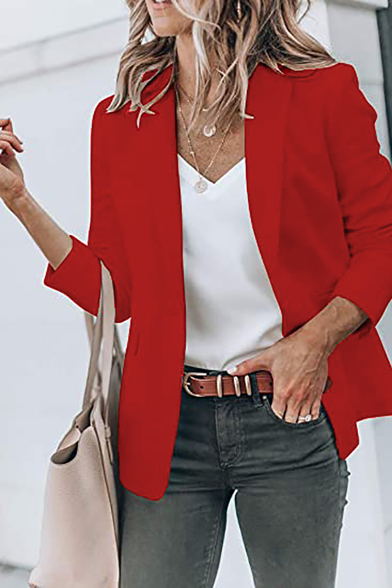 Giacca autunno nuovo temperamento da donna a maniche lunghe con colletto monopetto_voghion.com