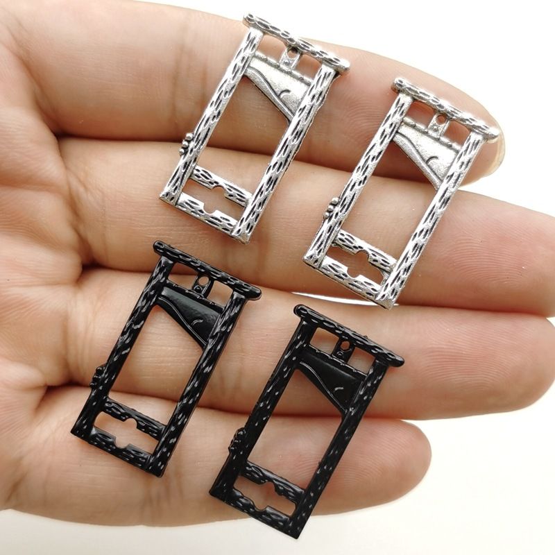 Accessori per gioielli con ciondolo a ghigliottina in lega di zinco adatti per la realizzazione di collane e orecchini_voghion.com