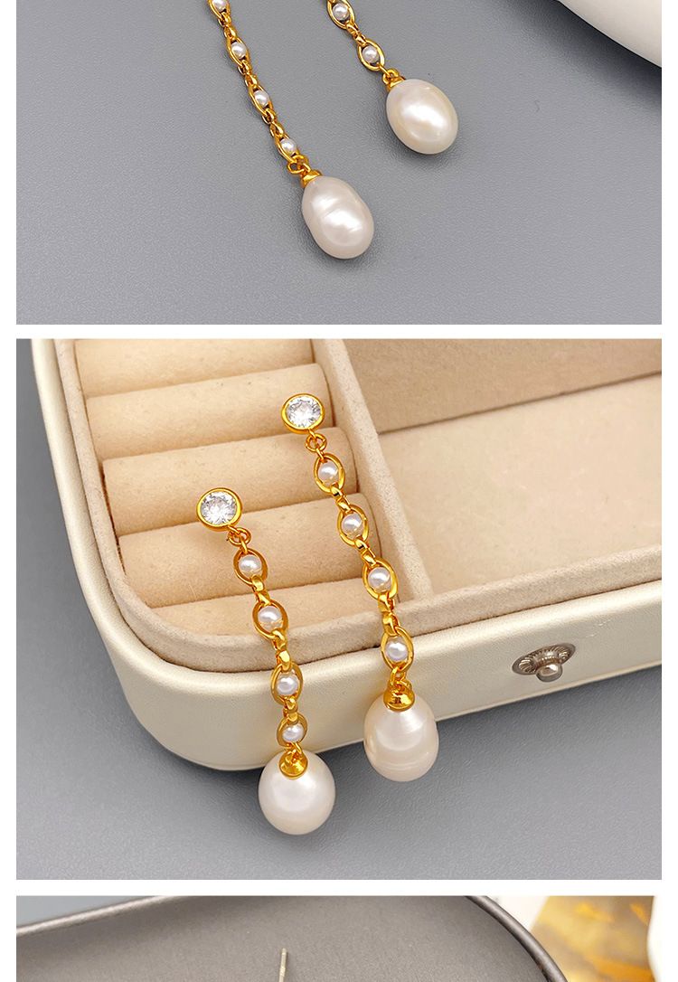 Französisch elegante lange quaste Barock süßwasser perle modische personalisierte temperament, ohrringe, und ohr zubehör_voghion.com