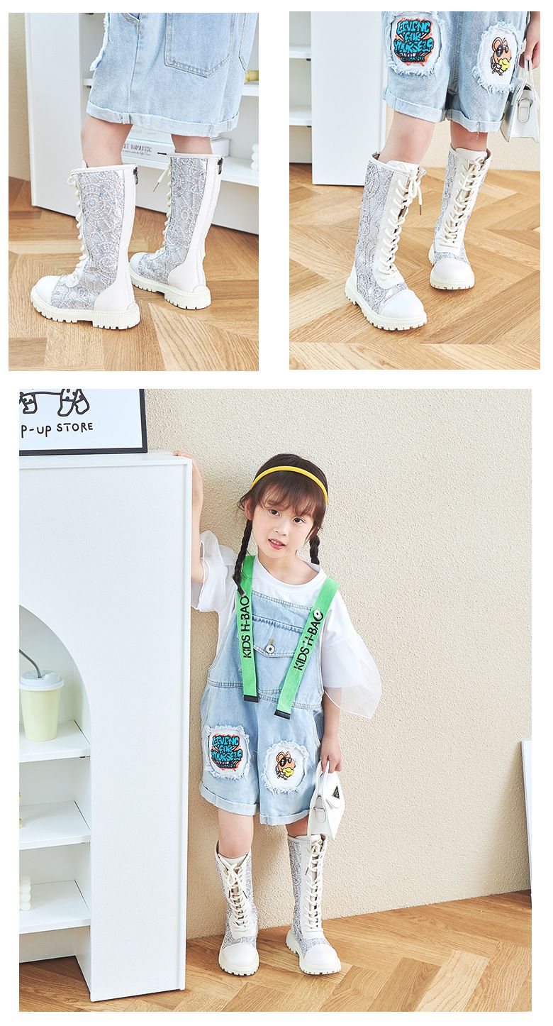 Meisjes Enkele Laars Herfst/Winter Kinderen Lovertjes Prinses Hoge Laarzen Mode Antislip Laarzen Voor Meisjes_voghion.com