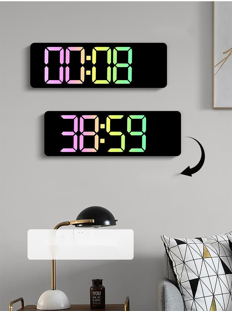 New Colorful Wall Simple Multifunctional Living Room Countdown Hot Selling Electronic Clock 5529_voghion.com