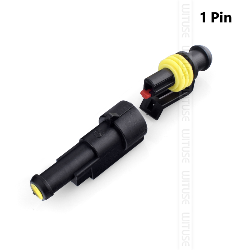 5pcs/lot 1/2/3/4/5/6 Pins Way AMP Super Seal IP68 Waterproof Electrical Wire Connector Plug For Car Waterproof Connector_voghion.com