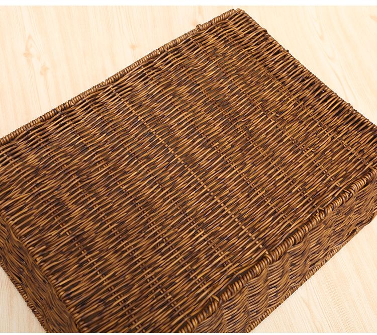 Reinforced Wicker Basket - Multipurpose Display & Storage Basket For Fruits, Bread, Supermarkets & Hotels_voghion.com