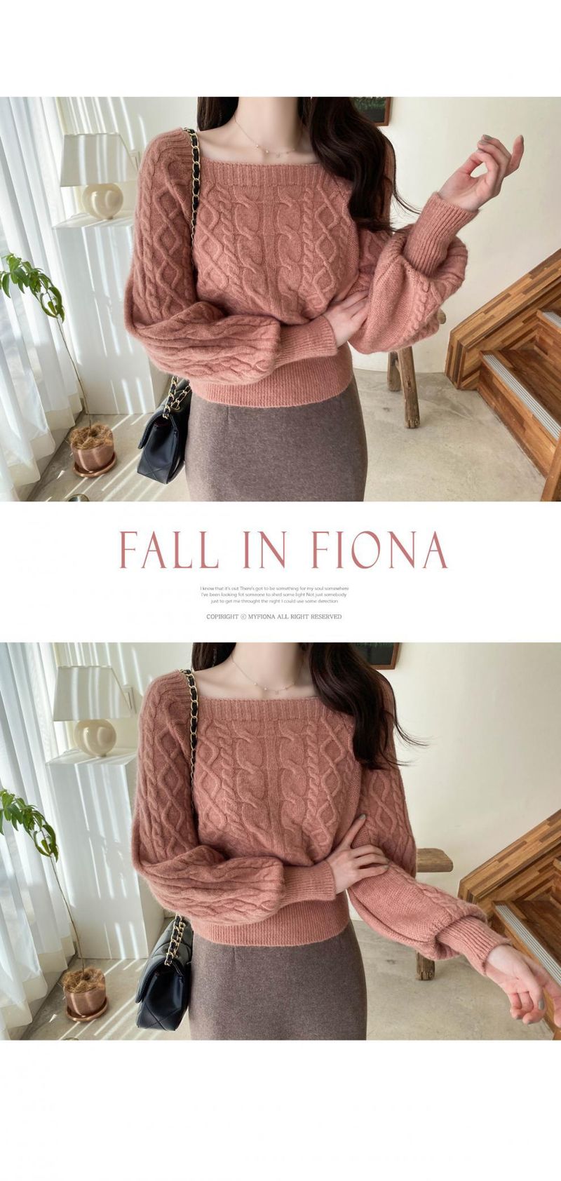 Pullover mit quadratischem Ausschnitt für Damen, Retro, verdickter Twist, Herbst und Winter, koreanischer Stil, lockere Außenbekleidung, enge Taille, schlanker Pullover_voghion.com