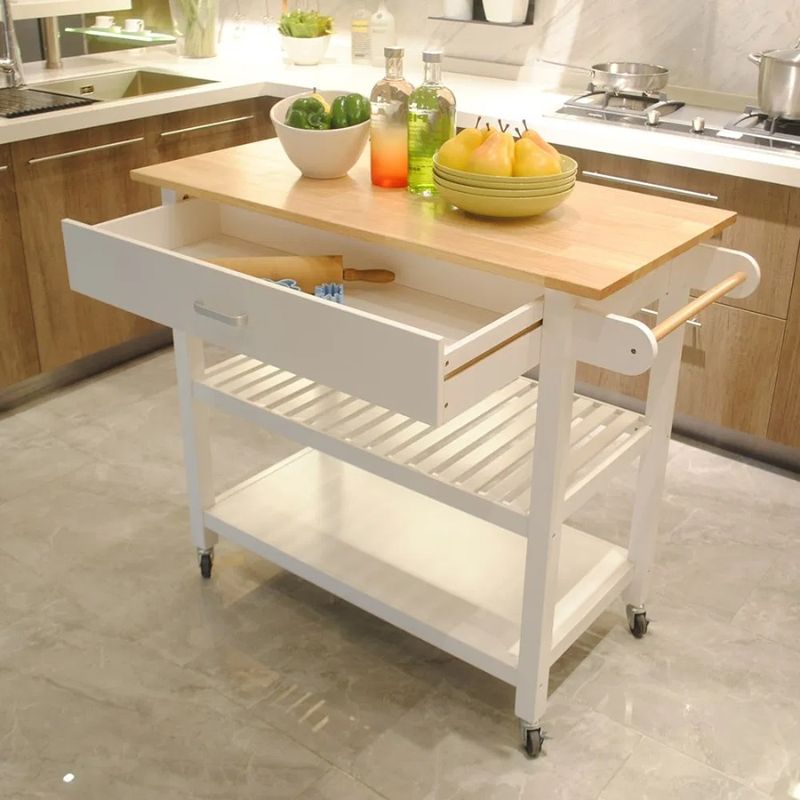 Bianco vino-faggio con cassetti, divisori, scaffali, carrello da cucina, isola portasciugamani, armadietti, scaffali_voghion.com