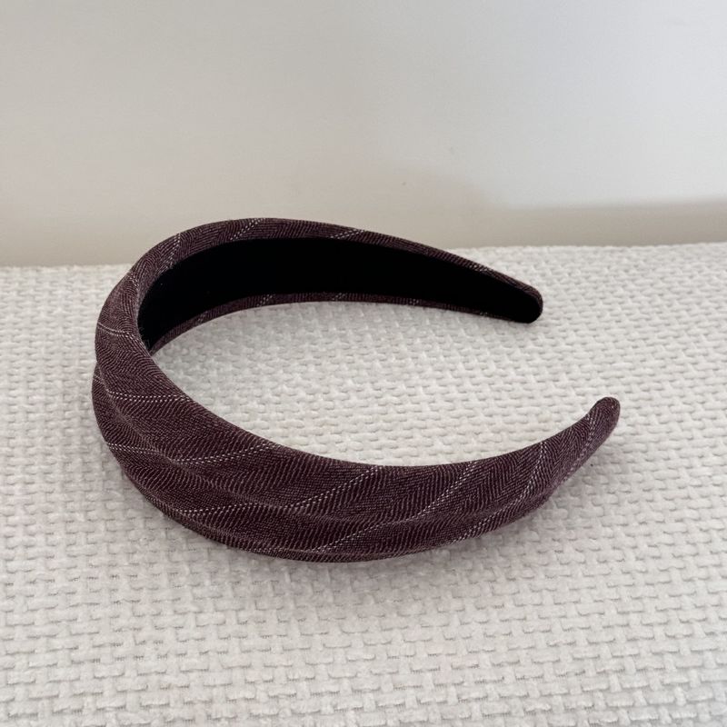 Herbst/Winter, gestreift, einfarbig, konkav-konvex, französischer Stil, hochwertiges Stirnband mit breiter Krempe, britisches Temperament_voghion.com