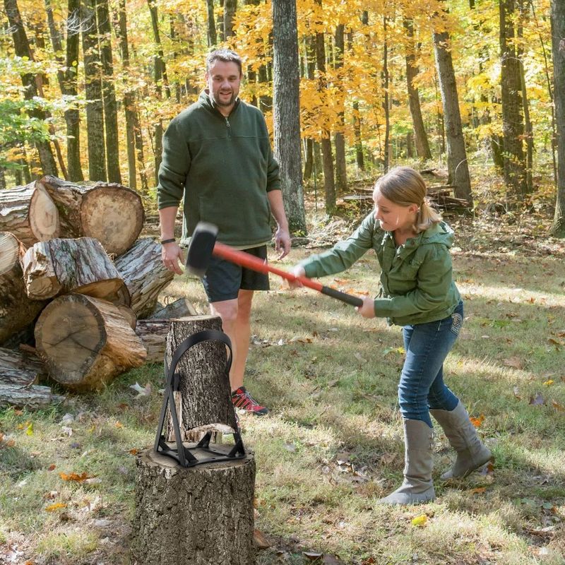 For Portable Splitter Heavy Firewood Sp Log Splitter Manual Kindling Duty Poker Set Log Fire Wedges Amp; Woods Splitter Cutting_voghion.com