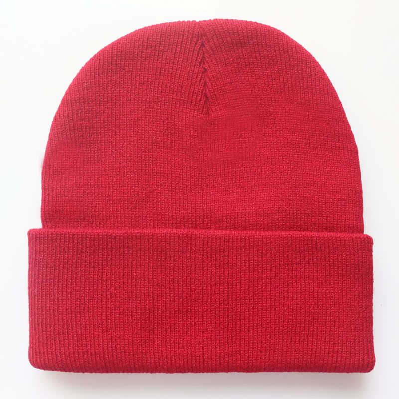 Unisex Multicolor light plate solid color knitted hat Wool hat beanie pull-over hat_voghion.com