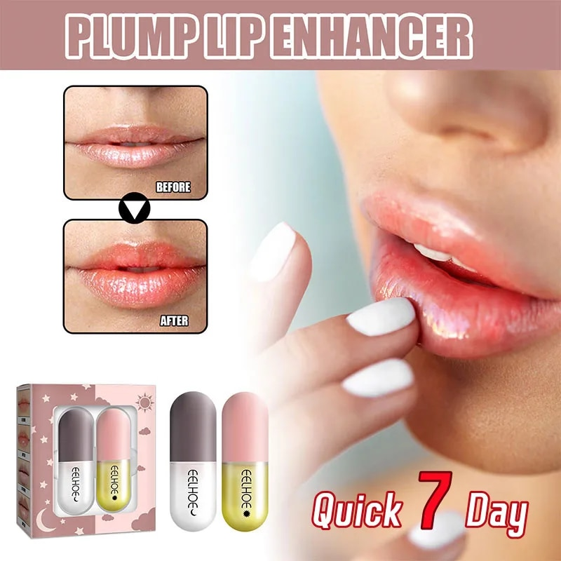 Extreme Plumper Balm Lips Augmentation Elastības palielināšana Dienas un nakts mitrinoša kapsula Plumping lūpu spīdums_voghion.com