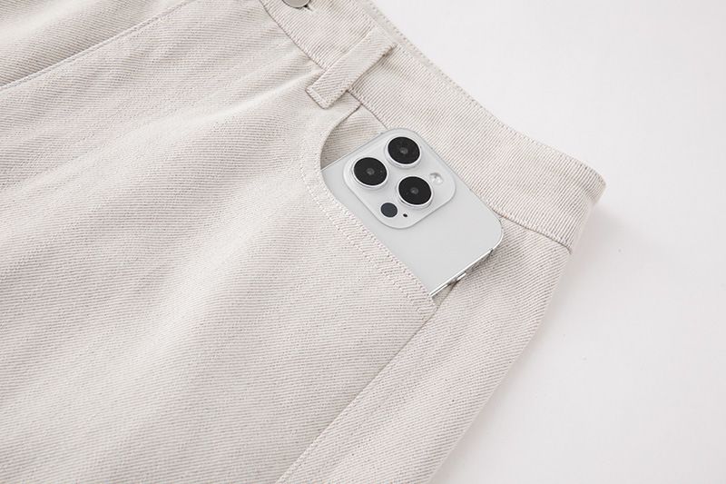 Vêtements pour femmes Printemps Taille haute Ample Jambe large Pantalons décontractés incurvés Pantalons longs en faucille_voghion.com