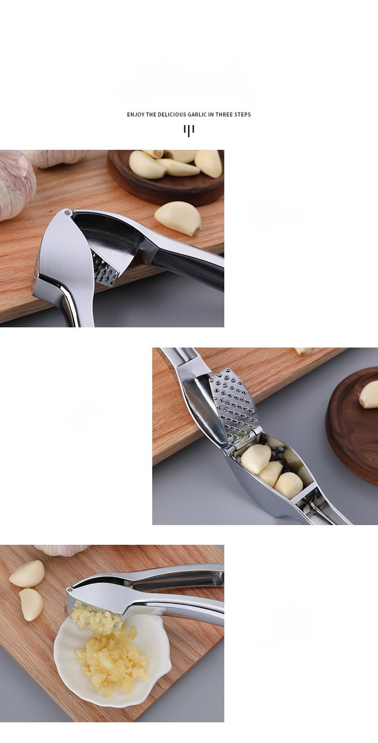 Yeni Paslanmaz Çelik Renkli Pres Büyük Manuel Sarımsak Ezme Seti Mutfak Aleti_voghion.com