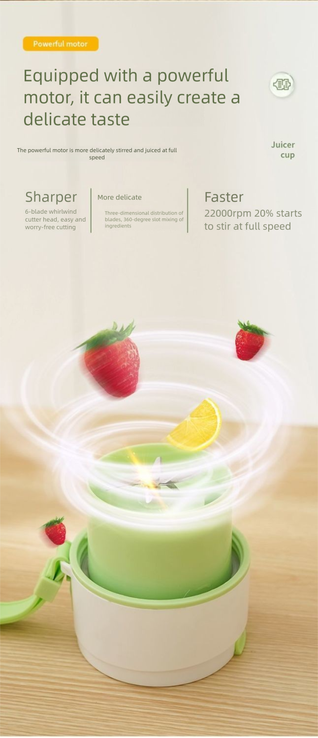 Electric Mini Small 10 Household Portable Blade Fruit Juicer Juice Machine Multi-Functional_voghion.com