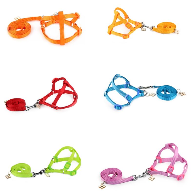 Tweede generatie verbeterde versie effen harnas met pruimenbloesem ornament huisdier borstband nylon hondenriem_voghion.com
