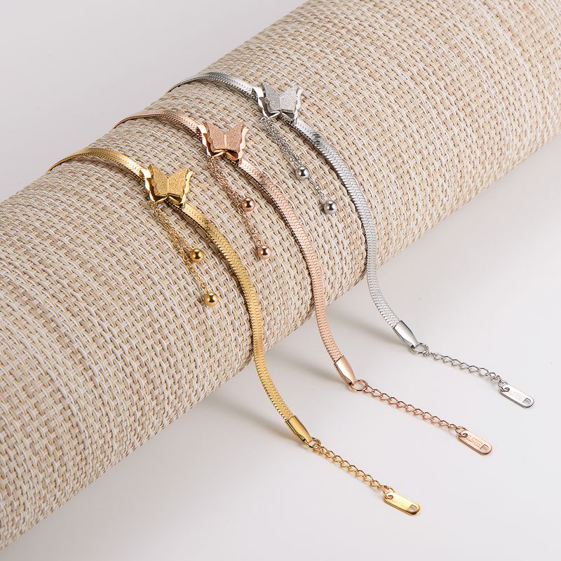 Classic Style Butterfly 304 Stainless Steel Bracelets In Bulk_voghion.com