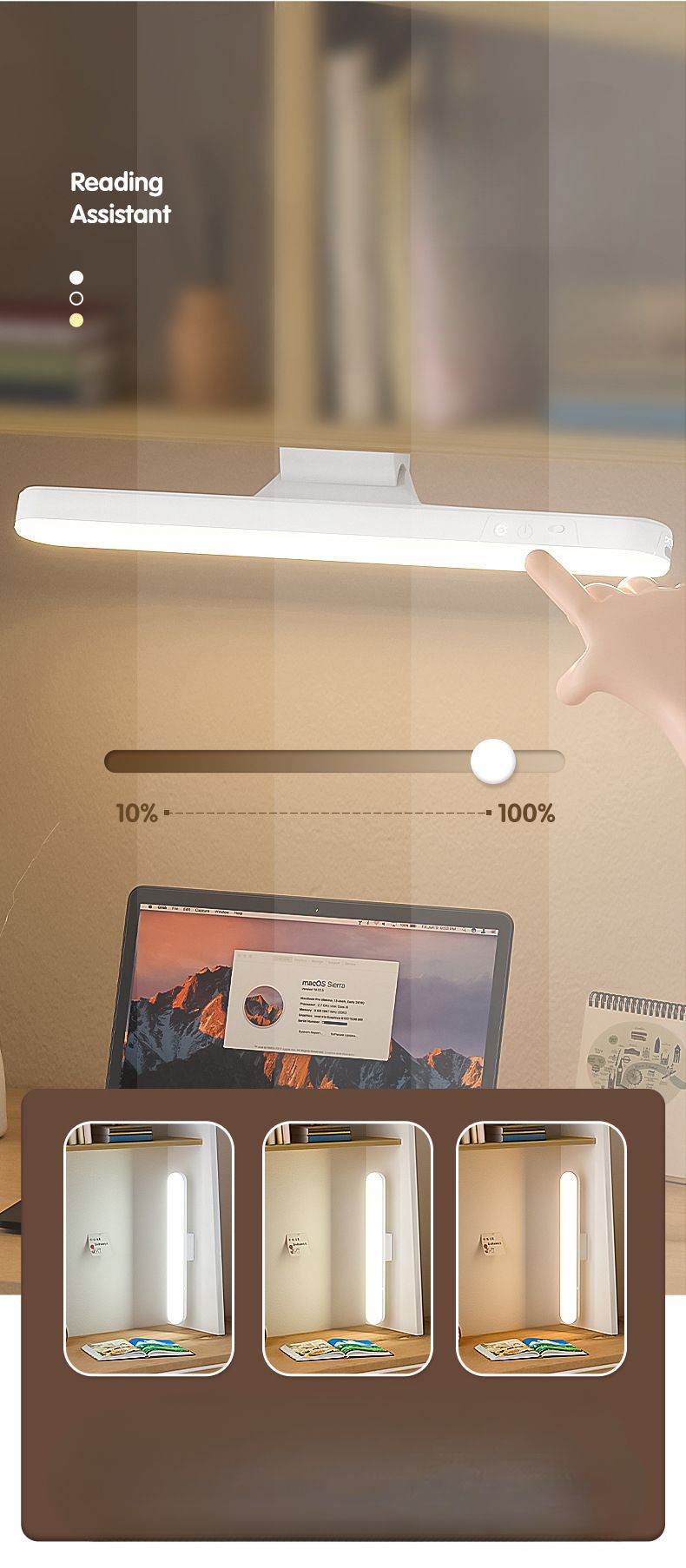 LED Cool Dormitory Student Study Desk Eye Protection Lamp Magnetic Adsorption Rechargeable Night Light_voghion.com