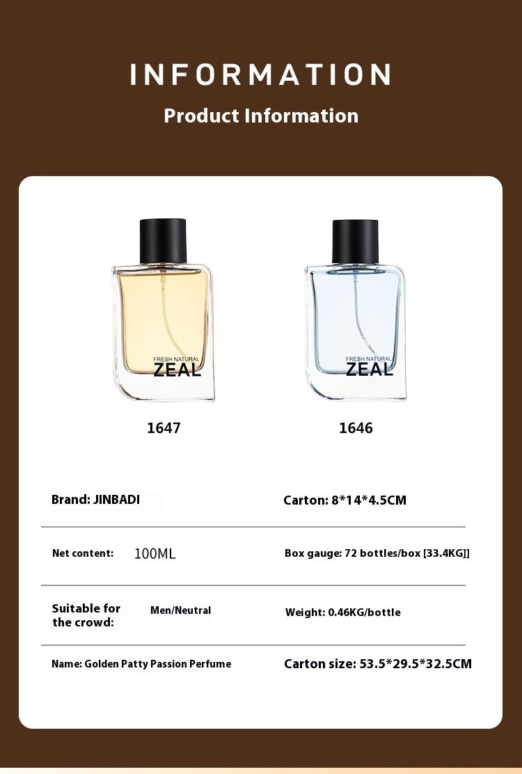Enthusiastic Men's Perfume 100ml Persistent Fragrance Wood Fragrance Gulong Perfume_voghion.com