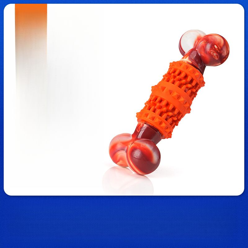 Teething Simulation Bone Pet Indestructible Natural Rubber Dental Cleaning Educational Large Dog Toy_voghion.com