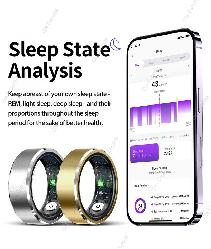 Neuer rosa Smart Ring 2025 Männer Frauen Gesundheit Herzfrequenz Blutsauerstoffmonitor Smartring IP68 & 5ATM wasserdicht, Multisport-Modus-Ring_voghion.com