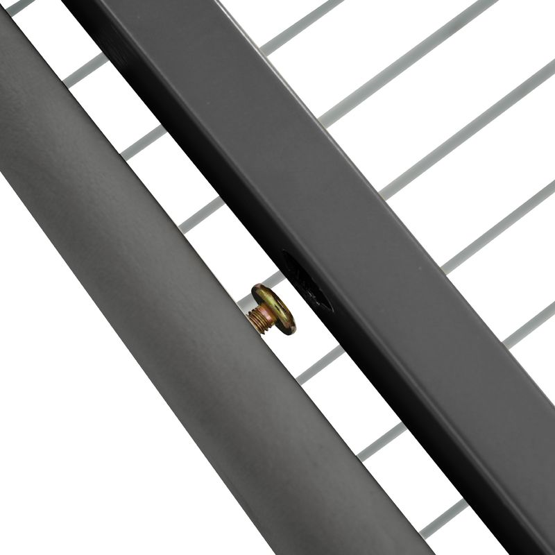 Lit double avec chargement USB Type-C, cadre de lit LED contrôlé par application, cadre de lit en métal 140 x 200 cm avec 4 tiroirs, revêtement en velours (matelas non inclus)_voghion.com