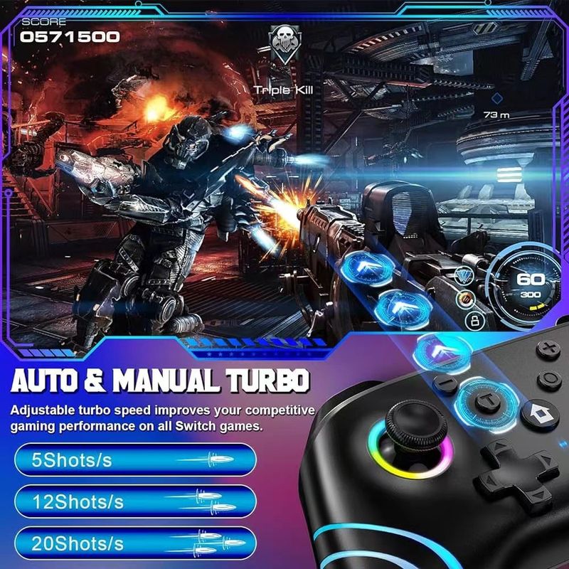 Switch Wireless Bluetooth Game With Screenshot For Android, IOS, Mobile Phone, Gyroscope, Computer, PC Controller_voghion.com