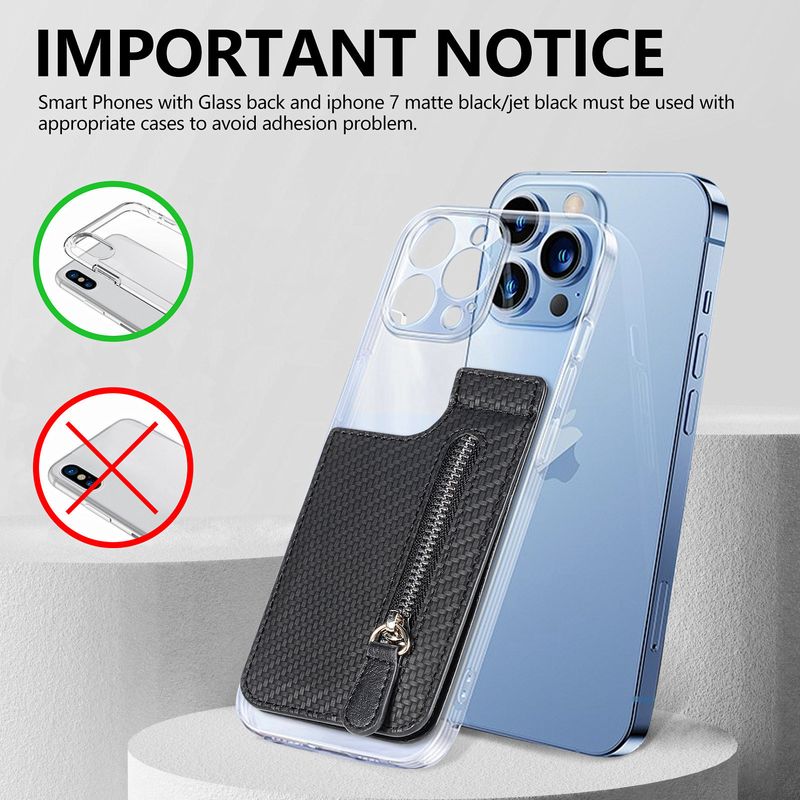 TechGlobe Universal Bag Slot Stand Zipper Phone Holder Back Sticker 3M Adhesive Multi-Function Card Case Wholesale_voghion.com