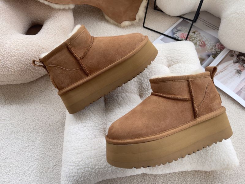 2024 High Edition 5CM Dicke Sohle Schaffell Wolle Integrierte Erhöhung Schneestiefel Frauen Winter Verdickte Warme Baumwollschuhe_voghion.com