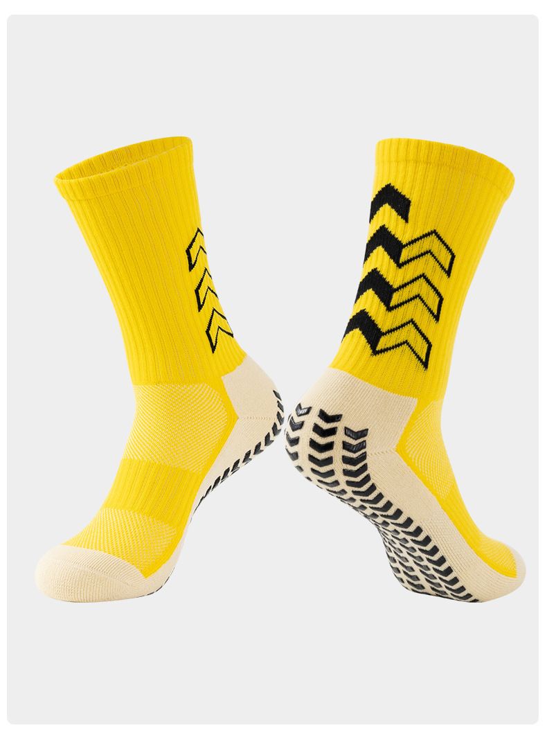 Men's Socks Non Junk Goods Non Slip Football Socks Men's Thick Towel Bottom Mid Tube Socks Wear Resistant Dotted Sports Socks Adult Training Socks_voghion.com