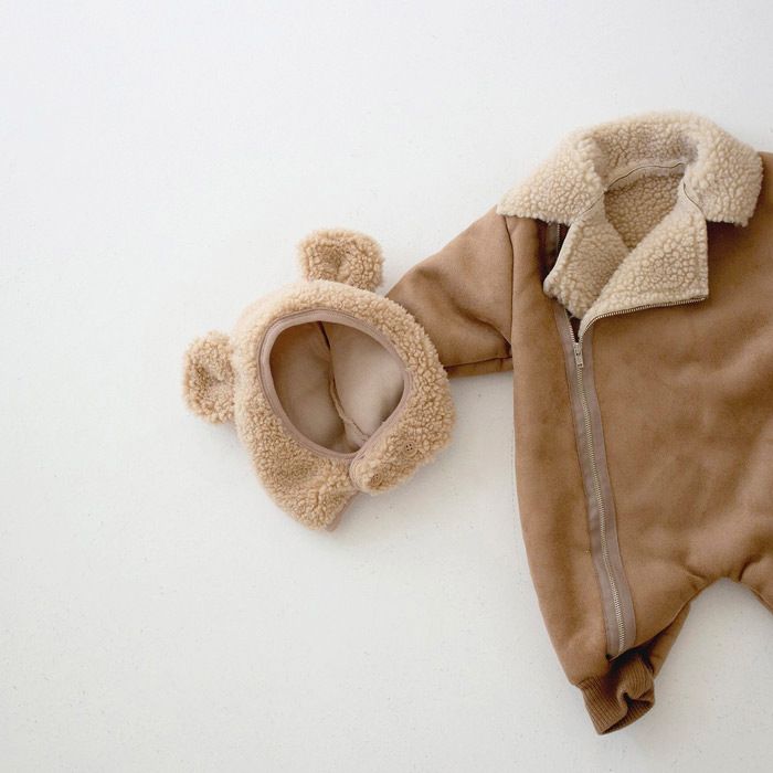 Baby Winter Clothes Baby Clothes Baby Onesie Extra Thick Onesie Lapel Shirt Baby Onesie Extra Fleece_voghion.com