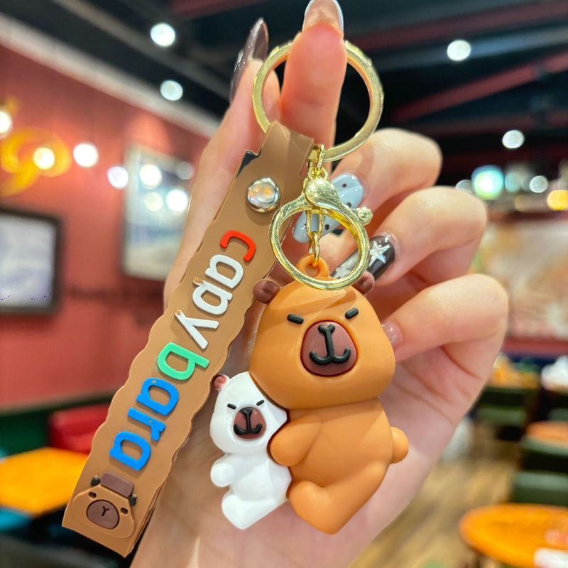 Cute Capybara Bag Soft Rubber Keychain Niche Backpack Decoration High-end Doll Pendant_voghion.com