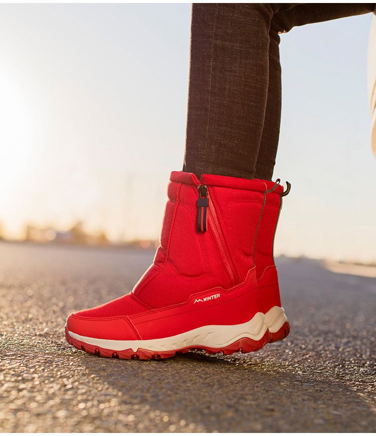 Herrenschuhe Nordost-Winter-Schneestiefel Damen wasserdicht rutschfest Fleece-ed verdickte Herren Baumwolle gepolsterte Schuhe Reiten_voghion.com