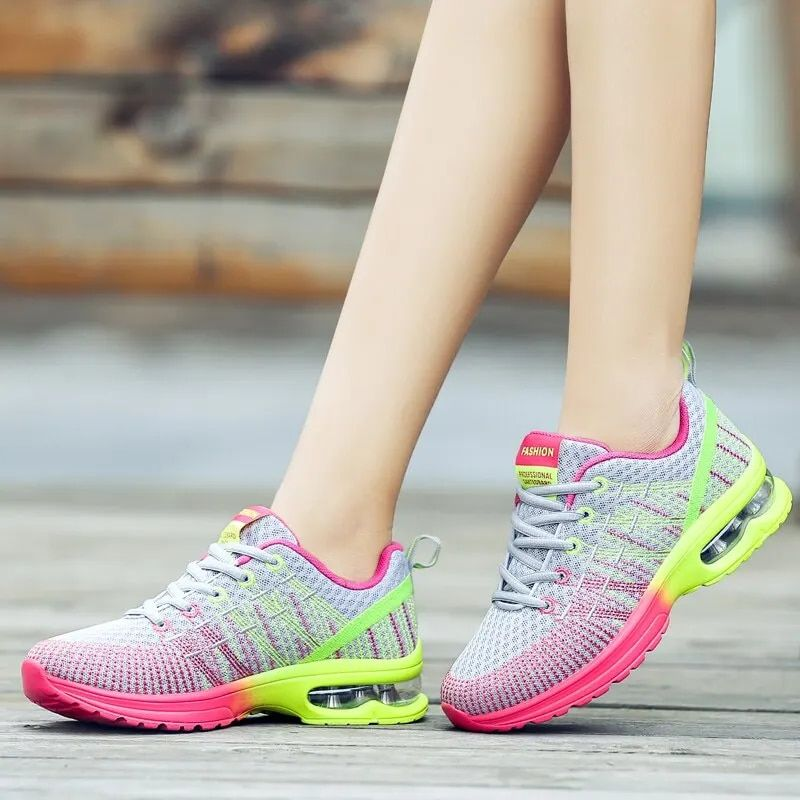 Corsa per le donne Scarpe da ginnastica da jogging elastiche per esterni con cuscino d'aria Scarpe sportive da tennis_voghion.com