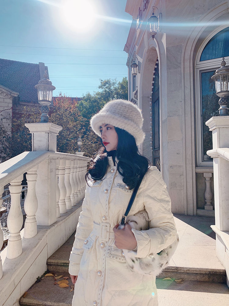Xiaoxiangfeng Down For Women's Autumn And 2023 New Korean Version Slim Fit Knee Length Cotton Jacket Winter Coat_voghion.com