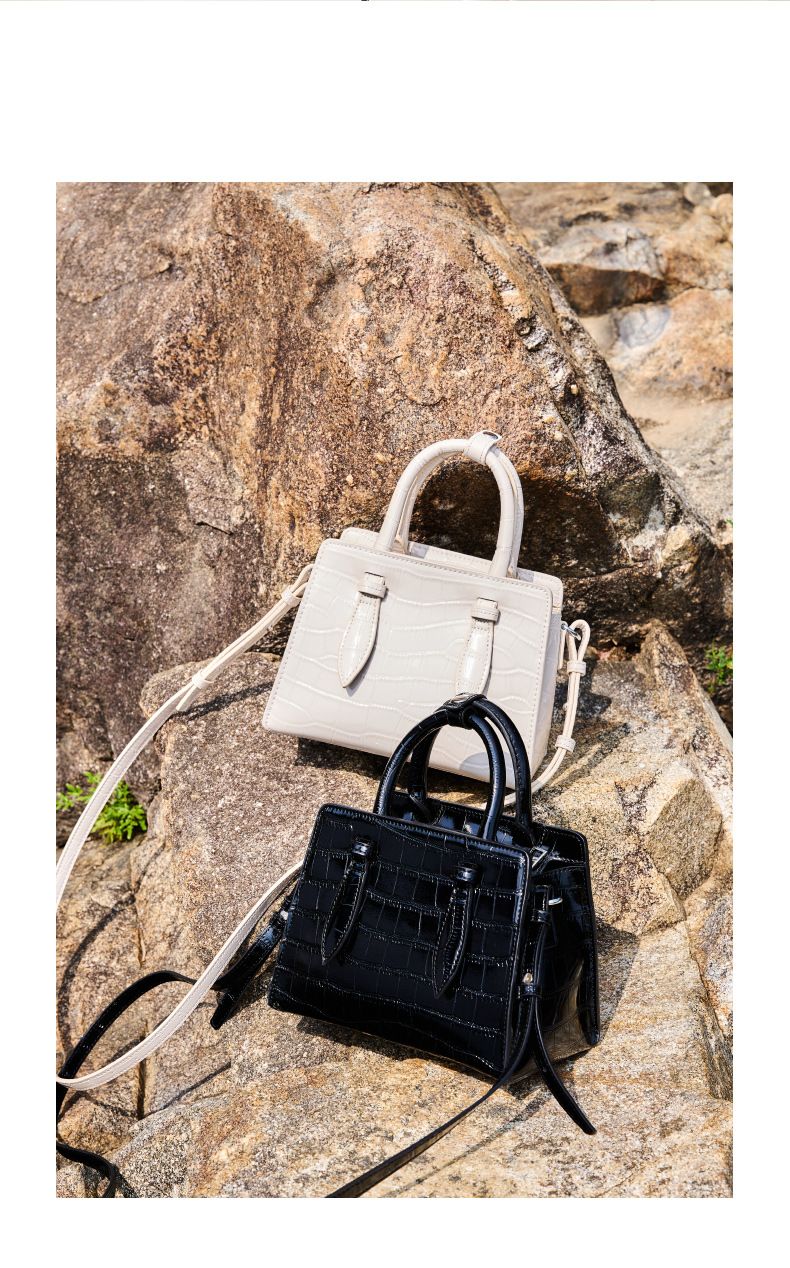 Borsa a mano in vera pelle, alla moda, da donna, piccola, quadrata, semplice, di nicchia, popolare, a tracolla_voghion.com