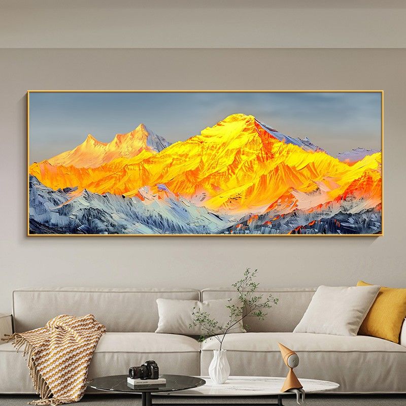 Mountain Backdrop Living Room Decorative With Mountains And No Water Office Sofa Background Hanging Painting Light_voghion.com