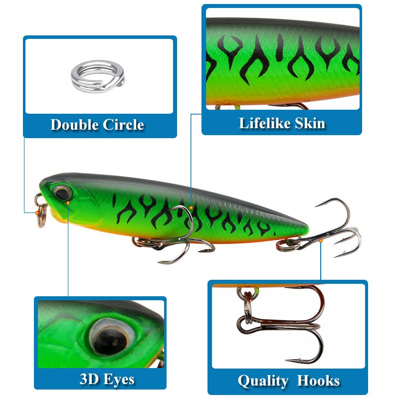 Isca nova isca flutuante de longa distância, isca de lápis, isca de perca, isca de peixe, pesca marítima de água doce, equipamento de pesca_voghion.com