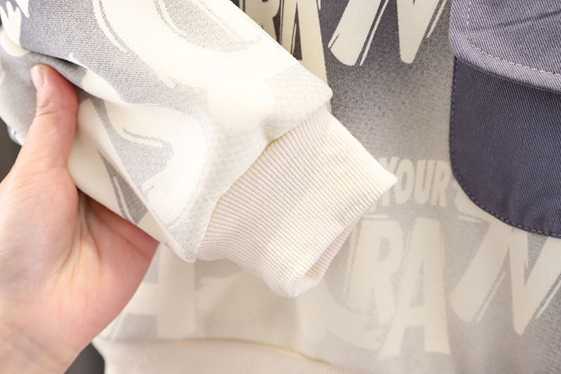 Abbigliamento per bambini 2025 Primavera Autunno Nuova collezione 0-5 anni Ragazzi Ragazze Lter Pock Felpe con cappuccio e pantaloni 2 pezzi_voghion.com